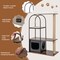 Costway 47&#x22; Large Cat Tree Tower with Top Perch Cat Bed Cat Condo Scratching Posts Indoor Black/White
